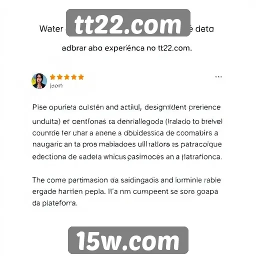 Feedback dos usuários sobre a experiência no tt22.com